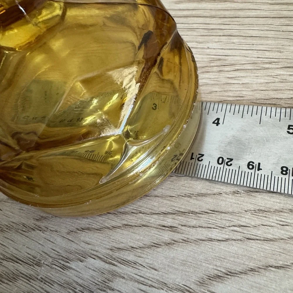 6 Anchor Hocking Fairfield Amber Low Sherbet Set Vintage Honey Gold Stemware Lot